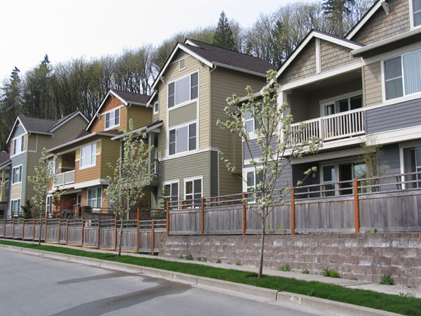 Exterior paint color on multi-family housing