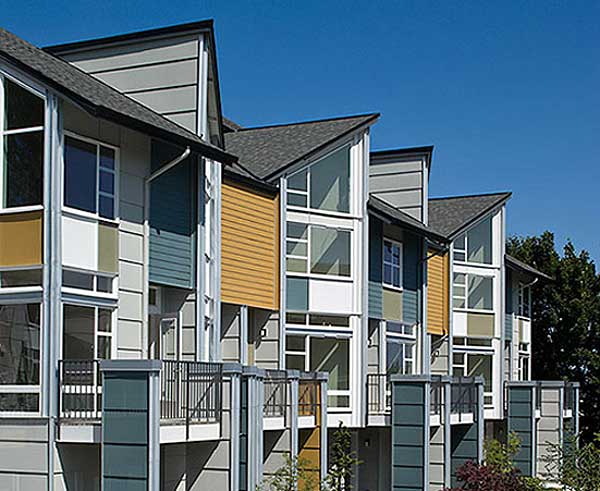 Exterior paint color on multi-family housing