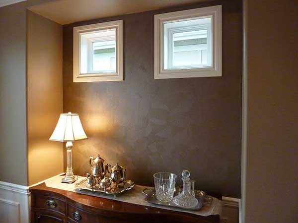 Dining nook faux finish